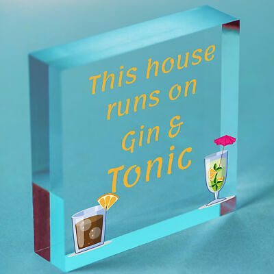 Gin Signs For Garden Shed SummerHouse Funny Alcohol Party Gift Wall Plaque Sign