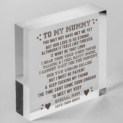 To My Mummy To Be Plaques Gifts From Bump BABY SHOWER Baby Girl Boy Present