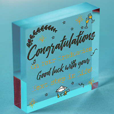 Congratulations On Your Graduation Wooden Heart Plaque Present Graduate Gifts