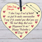 Special Valentines Day Wooden Heart Plaque Gift For Husband Wife Gift For Him