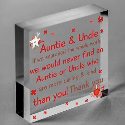 Auntie And Uncle Gifts For Birthday Christmas Wood Heart Gift From Niece Nephew