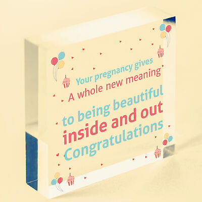 Pregnancy Congratulations Mum Dad To Be New Baby Shower Gift Wood Heart Plaque