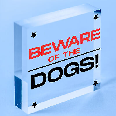 Beware Of The Dogs Novelty Wooden Hanging Shabby Chic Plaque Dog Owner Sign Gift