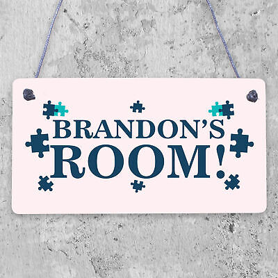 Personalised Door Space Theme Sign Kids Bedroom Grandson Son Nephew Boys