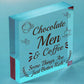 RICH - Chocolate Coffee Men Friendship Gift Hanging Plaque Best Funny Home Sign