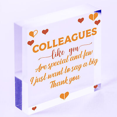 Special And Few Colleagues Heart Plaque Sign Friendship Thank You Office Gift