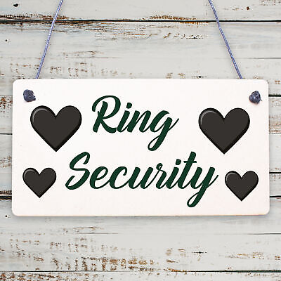 Shabby & Chic Wedding Sign Ring Security Pageboy Best Man Plaque Bride Marriage