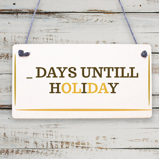 Chalkboard Days Until New York America Holiday Countdown Plaque Sign Gifts