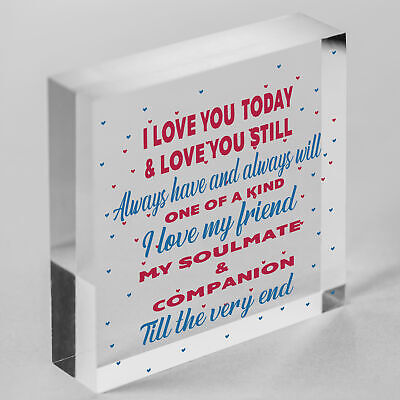 Soulmate Wooden Heart Gifts For Him Her Anniversary Gift Wife Husband Boy Girl