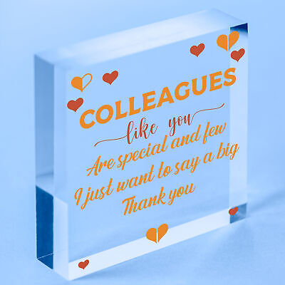 Special And Few Colleagues Heart Plaque Sign Friendship Thank You Office Gift