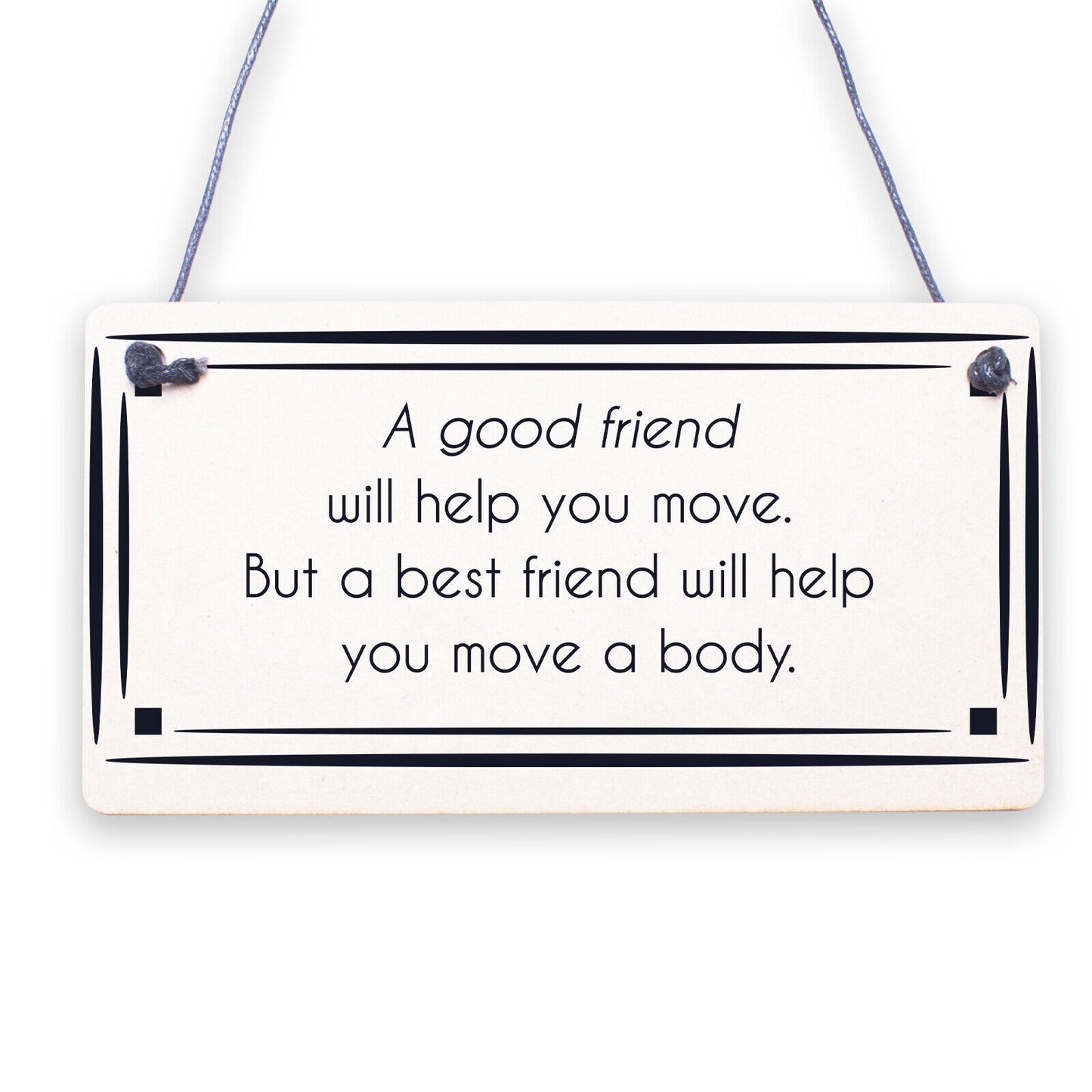 Best Friend Sign Friendship Gift Funny Thank You Novelty Birthday Chic Plaque