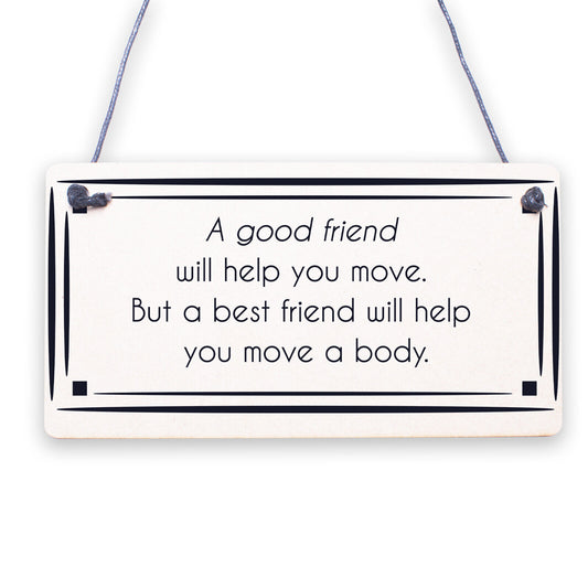 Best Friend Sign Friendship Gift Funny Thank You Novelty Birthday Chic Plaque