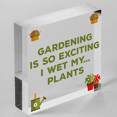 Gardening So Exciting Funny Novelty Garden Shed Sign Plaque Friendship Gift