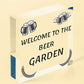 Beer Garden Bar Sign For Garden Pub Man Cave Shed Plaque Alcohol Friend Gift