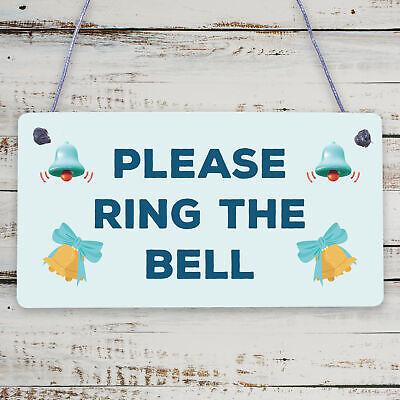 PLEASE RING THE BELL House Door Hanging Plaque Garden Home Decor Sign Notice