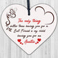 Sister Gift Hanging Heart Plaque Gift For Auntie Birthday Christmas From Niece