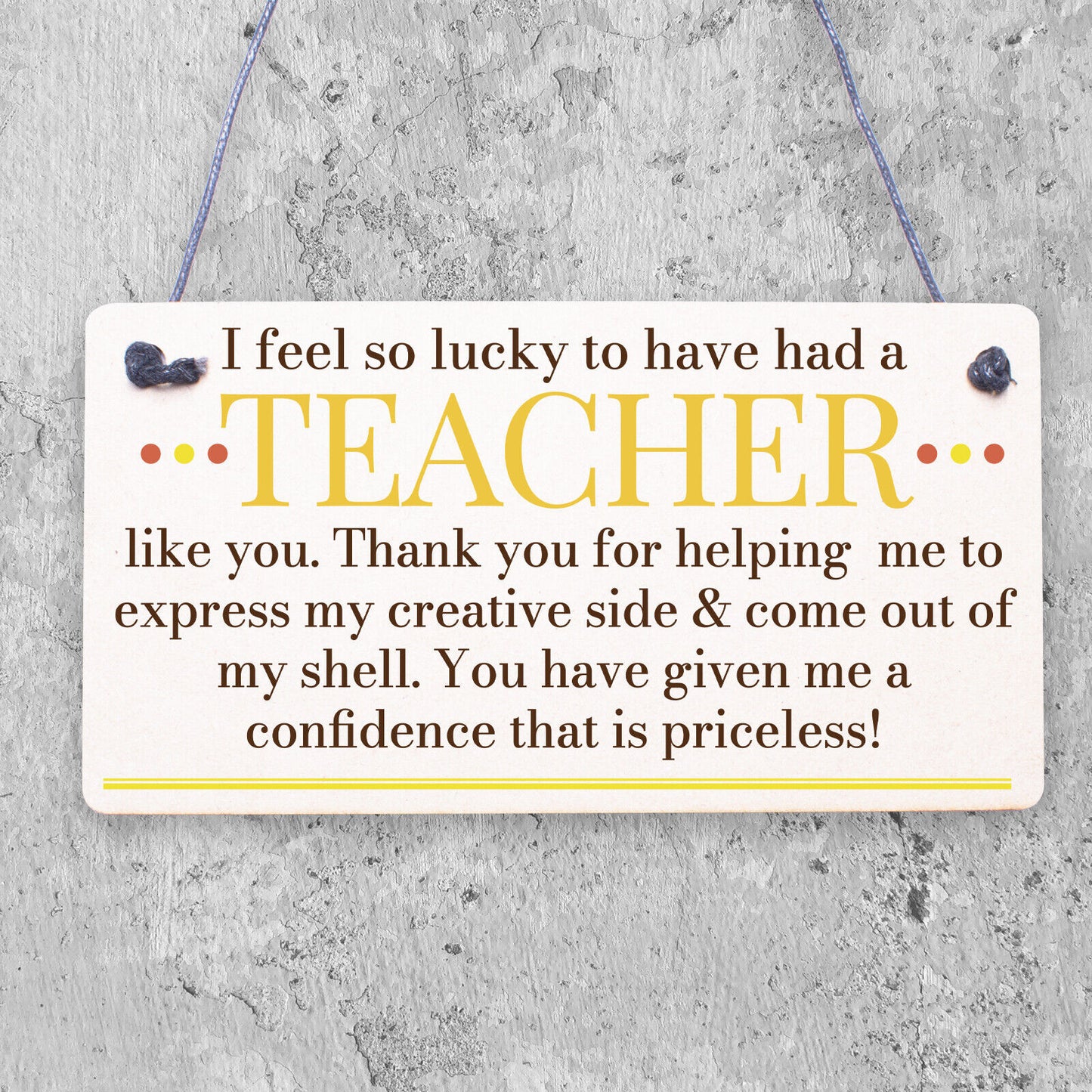 THANK YOU Gift For Teacher Teaching Assistant Leaving Nursery School Gift Plaque