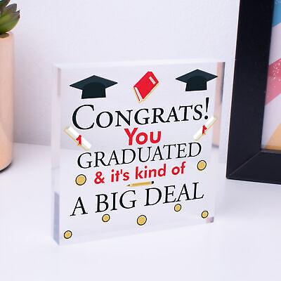 Big Deal Graduation Wooden Heart Keepsake Gift Congratulations Party Decorations