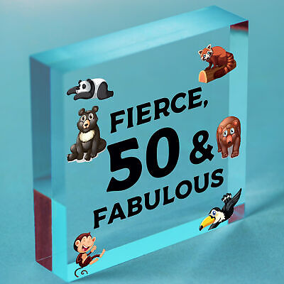 50 And Fabulous Gift 50 Birthday Decorations 50th Birthday Present For Women Men