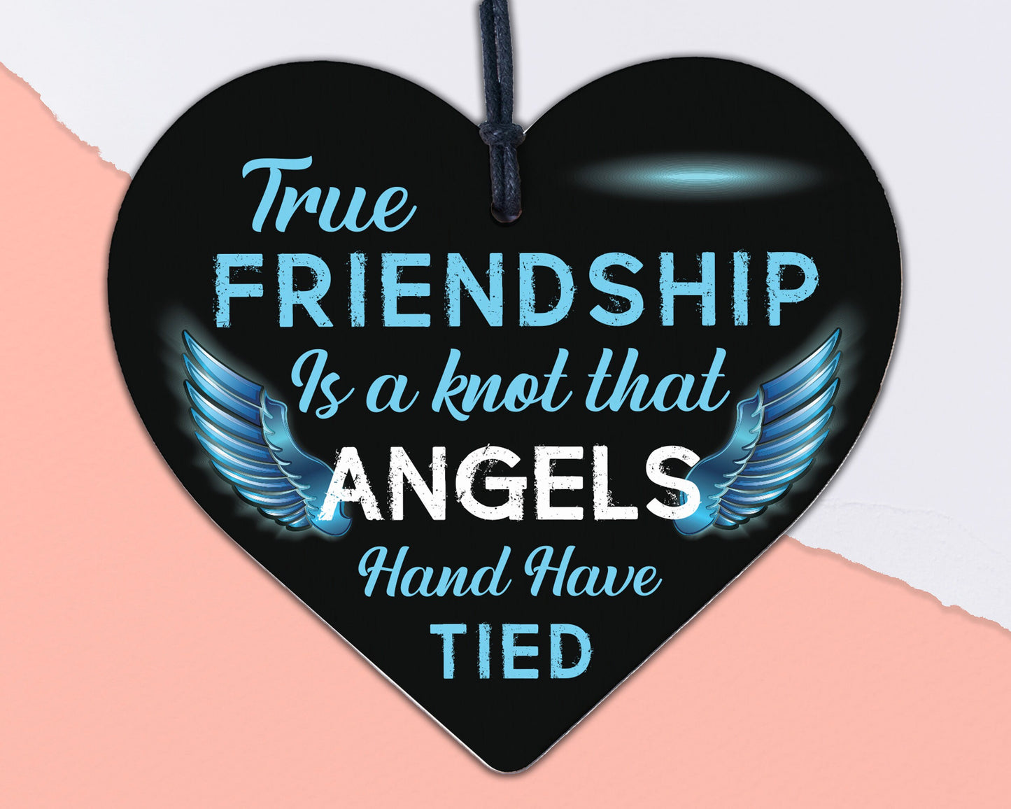 True Friendship Knot Angels Best Friend Gifts Hanging Plaque Friends Home Sign