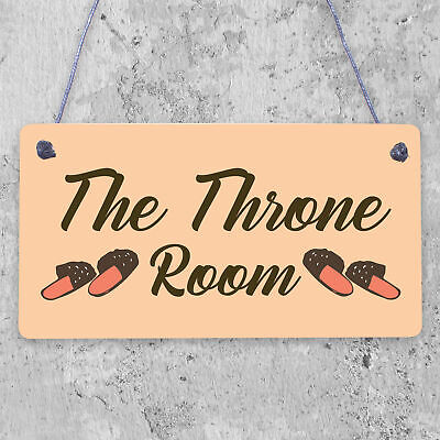 The Throne Room Toilet Bathroom Plaque Shabby Chic Ladies Gents Sign Funny Gift