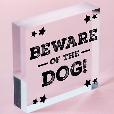 Beware Of The Dog Novelty Wooden Hanging Shabby Chic Plaque Dog Owner Sign Gift