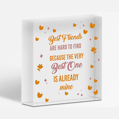 Best FRIEND Christmas Gift Friendship Gift Wooden Heart Thank You Novelty Plaque