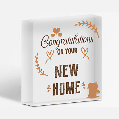 Congratulations New Home Plaque First House Friendship Family Gift House Warming