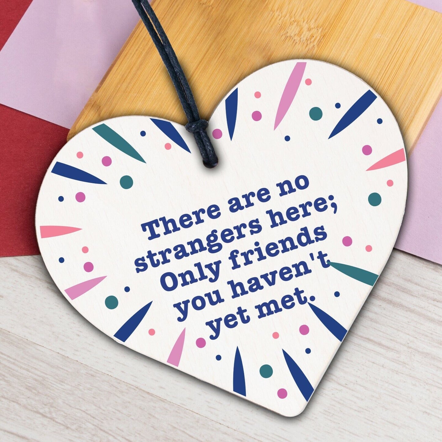 Thank You For Being A Great Friend Wooden Hanging Heart Plaque Friendship Gift