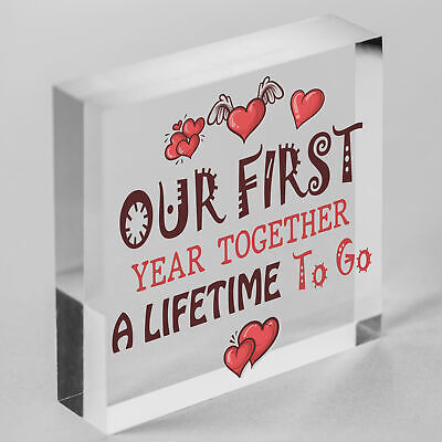 Special 1st Anniversary Gift For Boyfriend Girlfriend Husband Wife Engraved