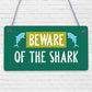 Funny Beware Of The Shark Hot Tub Pool Sign Novelty Party Spa Garden Signs