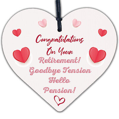 Retirement Goodbye Tension Funny Colleague Gift Hanging Plaque Leaving Sign Work