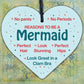 Reasons To Be A Mermaid Novelty Wooden Hanging Heart Shabby Chic Friendship Gift