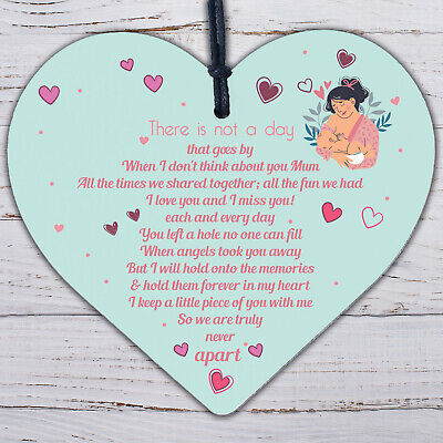 Mum Memorial Gifts Mum Memorial Plaques Wooden Heart Mum Memorial Birthday