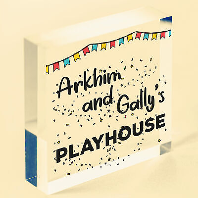 Quirky Playhouse Sign Personalised Garden Summerhouse Sign Son Daughter Gift