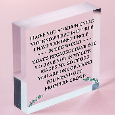 Best Uncle Plaque Gift For Birthday Christmas Gift For Brother From Niece Nephew