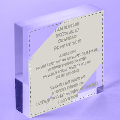 Christmas Birthday Gifts For Grandad Grandparents Standing Plaque Thank You Gift