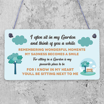 Garden Memorial Sign Hanging Outdoor Sign Wall Door Plaque Summerhouse Sign