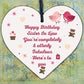 Birthday Sister In Law Gift Plaque Friendship Gift Handmade Wooden Heart Sign