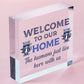 Cat Sign Welcome To Our Home Cat Lover Gift Door Sign Gift For Men Women