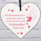 Blessed With Godmothers Love Wooden Hanging Heart Plaque Sign Mothers Day Gift