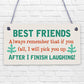 BEST FRIEND - I Will Pick You Up After I Finish Laughing! Friendship Gift Plaque