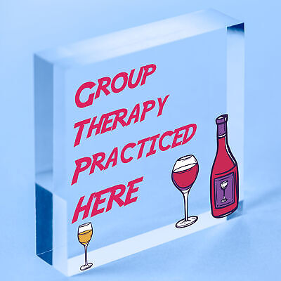 Group Therapy Vintage Retro Wall Door Decor Hanging Sign Bar Pub Garden Plaque