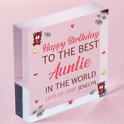 Special Happy Birthday Auntie Gifts Engraved Heart Auntie Love Gift