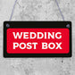 Wedding Post Box Hanging Decorative Plaque Well Wishes Table Presents Cards Sign