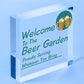 Welcome Sign Beer Garden Signs Wall Pub Garden Plaques Alcohol Friendship Gift