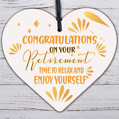 Congratulations Retirement Sign Novelty Keepsake Leaving Work Present Friendship