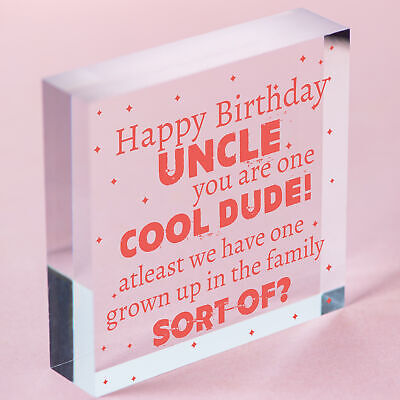 Cool Funny Happy Birthday Heart Uncle Gifts For Him Man Family Signs Thank You