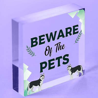 Beware Of The Pets Novelty Wooden Hanging Shabby Chic Plaque Gift Home Pet Sign