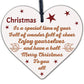 Christmas Friendship Family Gifts Bauble Tree Decoration Wooden Heart Chic Sign